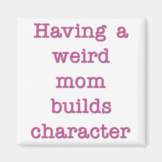 Momで風変わりキャラクターおもしろい引用文 マグネット (正面)