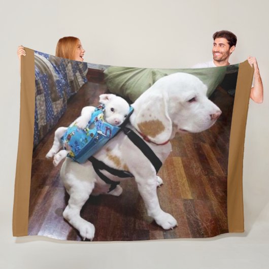 MOMとPUP フリースブランケット (インサイチュ)