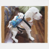 MOMとPUP フリースブランケット (正面(横))