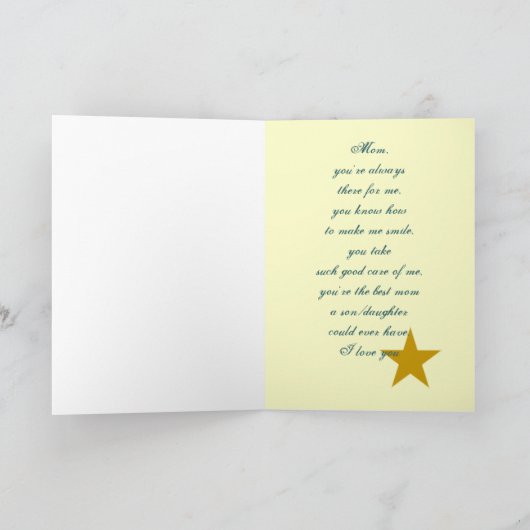 Momに自分のカードをパーソナライズ カード (内部)