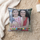 MOMのカラフル写真を最高のブロック クッション (ブランケット)