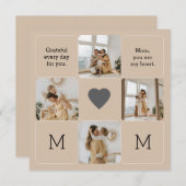 Momのフォトコラージュ – グリーティングカード (正面/裏面)