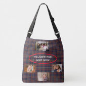 Momは4ファミリ最高のスナップショットタータンチェックPlaid クロスボディバッグ (正面)
