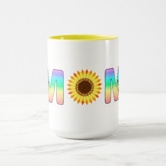 MOMひまわり花とネズミ マグカップ (中央)