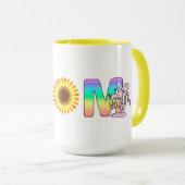 MOMひまわり花とネズミ マグカップ (正面右)