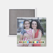 MOMカラフル最高のの写真をブロック マグネット (正面/裏面)