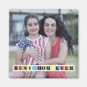 MOMカラフル最高のの写真をブロック マグネット (正面)