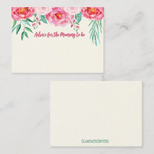 Momカード、Mom-to-be、フローラカードのアドバイス アドバイスカード (正面/裏面)
