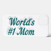 MomグリーンテキストiPhoneケース Case-Mate iPhoneケース (裏面 (横))