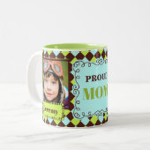 MOMグリーン誇りを持ったとブラウン2写真 ツートーンマグカップ (正面左)