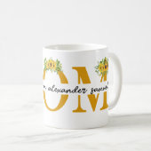 MOMコパーソナライズされたーヒーマグと子供の名前 コーヒーマグカップ (正面右)