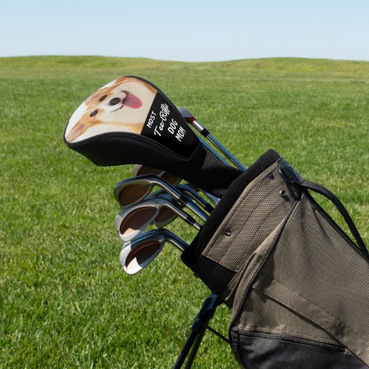 Momゴルファーの最もTee-Riffic DOGのパーソナライズされた写真 ゴルフヘッドカバー (インサイチュ)