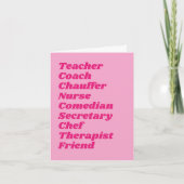 MOMジョブカスタマイズ可能な文字母の日 カード (正面)