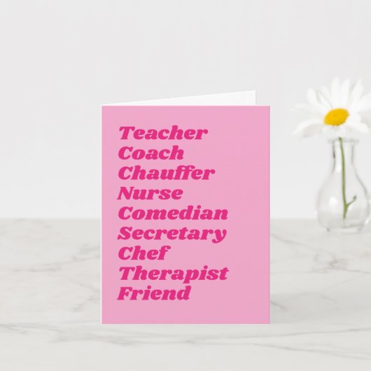 MOMジョブカスタマイズ可能な文字母の日 カード (小さな植物)