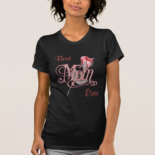 Momスクリプトとバラ Tシャツ (正面)