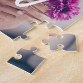 Momスクリプト&ハートオーバーレイモダンフォトファミリ ジグソーパズル (側面)