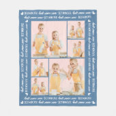 MOMスタイリッシュカスタム6フォトコラージュ母日 フリースブランケット (正面)