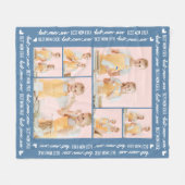 MOMスタイリッシュカスタム6フォトコラージュ母日 フリースブランケット (正面(横))