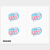 Momスタンプ:私の母は私を愛しおもしろいている 長方形シール (シート)