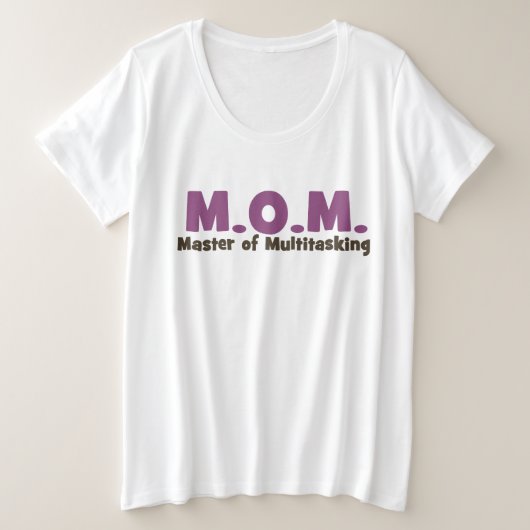 MOMタスク数々のマスター プラスサイズTシャツ (デザイン正面)