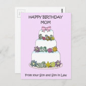 Momハッピーバースデー(Son and Son in Law) ポストカード (正面/裏面)