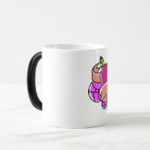 MOMハートタトゥーフローラピンクグリーンクール モーフィングマグカップ (正面左)