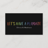 Momパパプレイデシンプルートカラフルおもしろい通話カード 名刺 (正面)