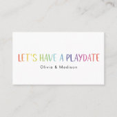 Momパパプレイデシンプルートカラフルおもしろい通話カード 名刺 (正面)