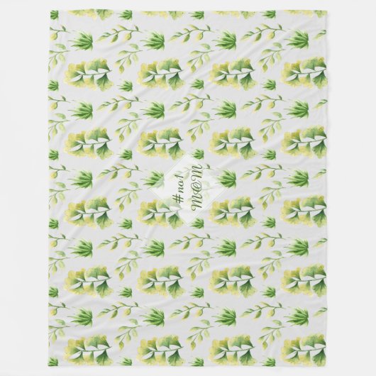 MOMパーソナライズされた義母の緑 フリースブランケット (正面)