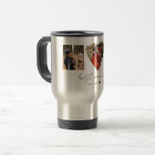 Momフォトコラージュハートフォトマザーの日帰り旅行 トラベルマグ (正面左)