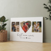 Momフォトコラージュハートフォトマザーズデイキャンバス キャンバスプリント