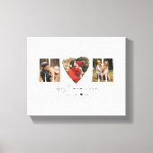 Momフォトコラージュハートフォトマザーズデイキャンバス キャンバスプリント (正面)