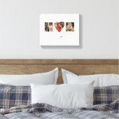 Momフォトコラージュハートフォトマザーズデイキャンバス キャンバスプリント (インサイチュ (寝室))