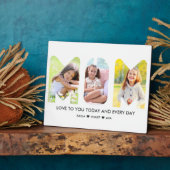 MOMフォトコラージュ3文字切り出し パーソナライズされた フォトプラーク (側面)