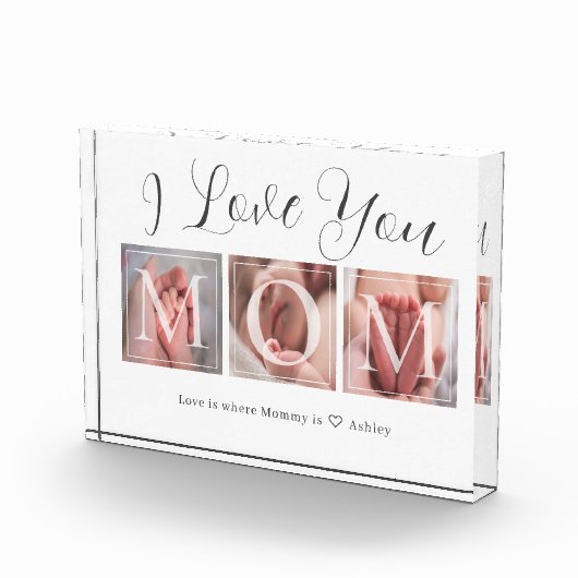 Momフォトブロック生まれたばかりののギフト フォトブロック (右)