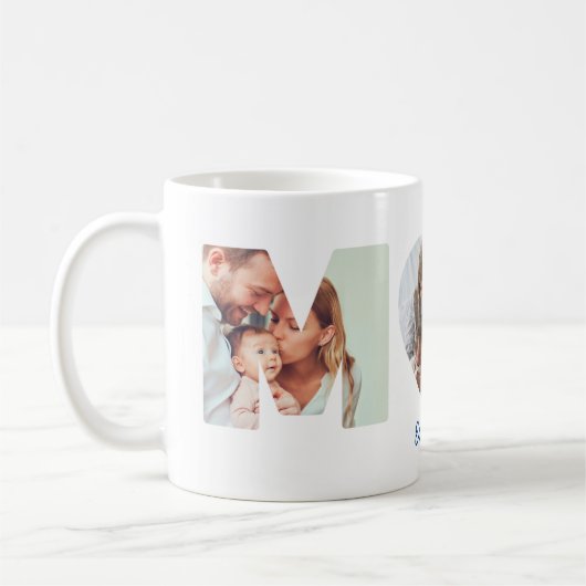 MOMフォトレターEst.第1回母の日付 コーヒーマグカップ (左)