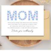 MOMフローラタイポグラフィエレガントマザーズデイカード サンキューカード