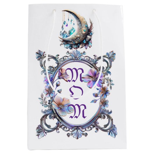 Momフローラフレーム ミディアムペーパーバッグ (正面)