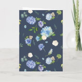 MOMブルーアジサイフローラハッピー母の日 カード (裏面)