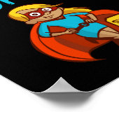 MoMブルー文字のすごい息子スーパーヒーロークリップ ポスター (角)