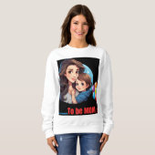 Momプレミアムカスタマイズクラシックフード付 スウェットシャツ (正面フル)