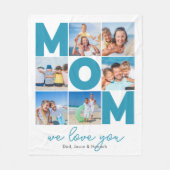 Momペルソナモダンライズ6フォトコラージュ フリースブランケット (正面)