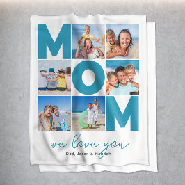 Momペルソナモダンライズ6フォトコラージュ フリースブランケット