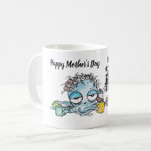 MOMマおもしろいグ – 母エフィン'疲れた – タコ コーヒーマグカップ (正面左)