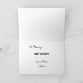 MOMママ誕生日カードフォトコラージュ家族 カード (内部)