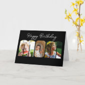 MOMママ誕生日カードフォトコラージュ家族 カード (黄色い花)