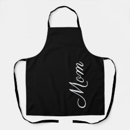 MOMモダン白黒スクリプト(M) パーソナライズされた エプロン