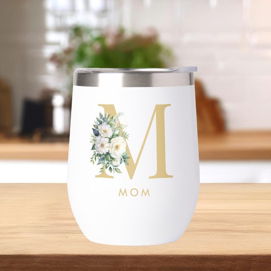 Momモノグラムレターフローラ