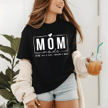 Momモードおもしろいのシンプルモダンタイポグラフィ トライブレンドＴシャツ<br><div class="desc">MomモードおもしろいタイポグラフィスモダンクリプトハートWomen'sファッションTシャツトップは、可愛いがアクセントの付いたおもしろいスクリプトタイポグラフィでハート「Mom mode all day モダン every day」を特徴としている。誕生日やクリスマス、母の日など、母のための贈り物として完璧。Evco Studioによる設計www.zazzle.com/store/evcostudio</div>