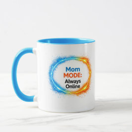 Momモードは常にオンライン！面白いマグカップ | テック系デザイン マグカップ